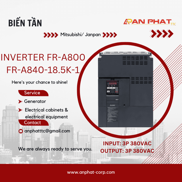 Biến tần Mitsubishi FR-A840-18.5K-1 18.5kW 3 Pha 380V