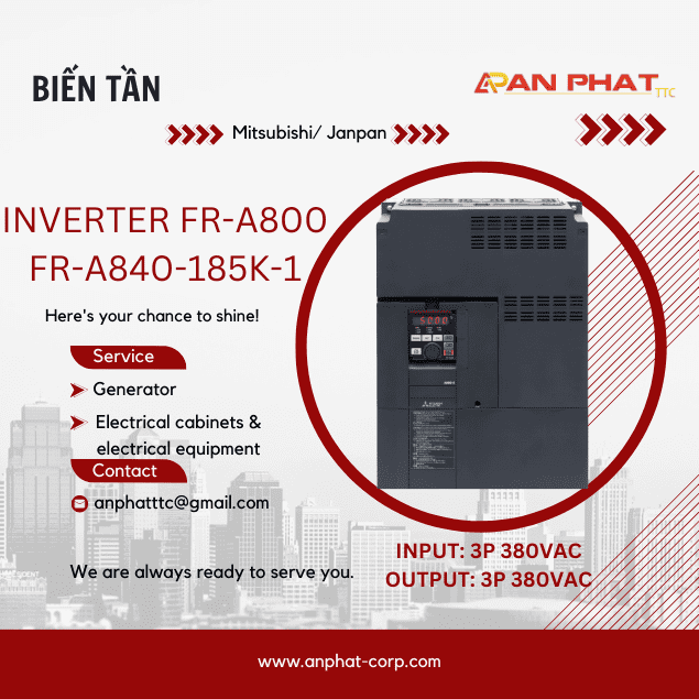 Biến tần Mitsubishi FR-A840-185K-1 185kW 3 Pha 380V