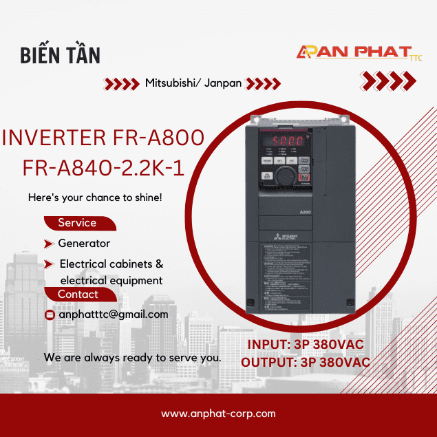 Biến tần Mitsubishi FR-A840-2.2K-1 2.2kW 3 Pha 380V