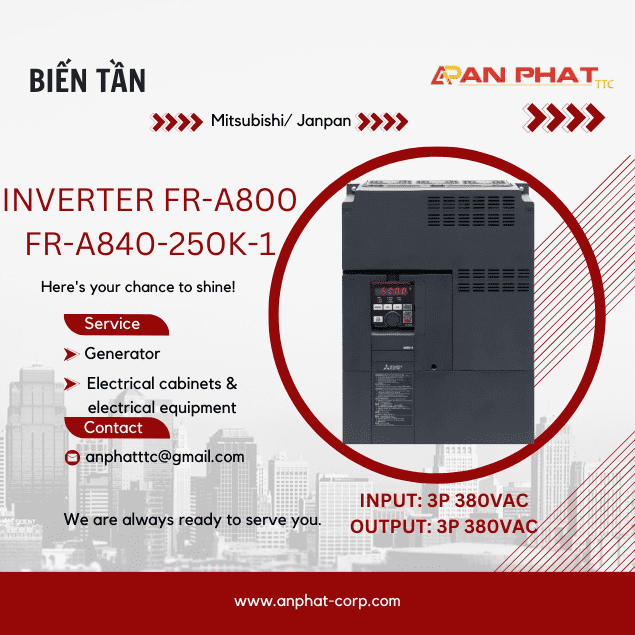 Biến tần Mitsubishi FR-A840-250K-1 250kW 3 Pha 380V