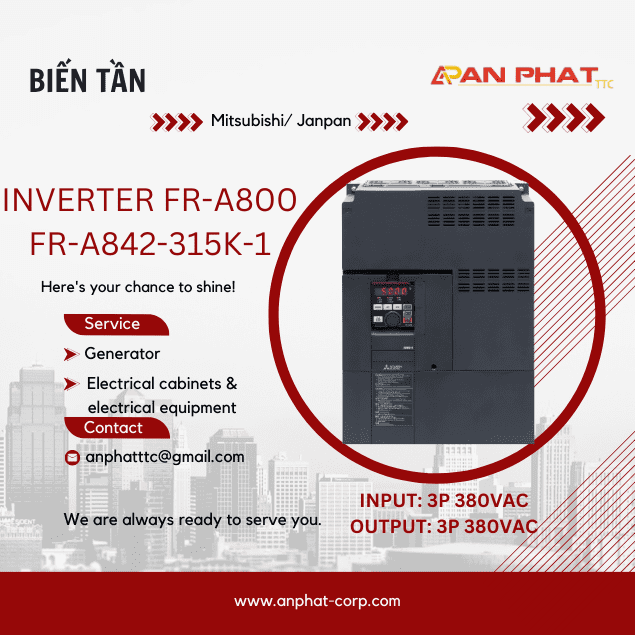 Biến tần Mitsubishi FR-A842-315K-1 315kW 3 Pha 380V